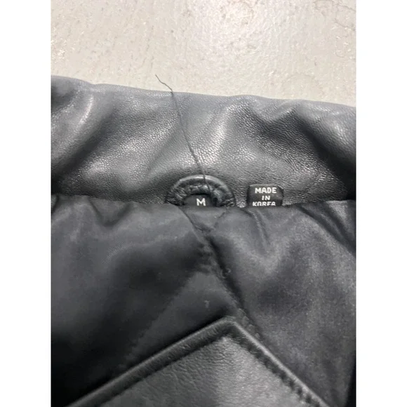 Vintage Mirage Geniune Leather Bomber Jacket Men's Black Made in Korea - Medium - Picture 3 of 13